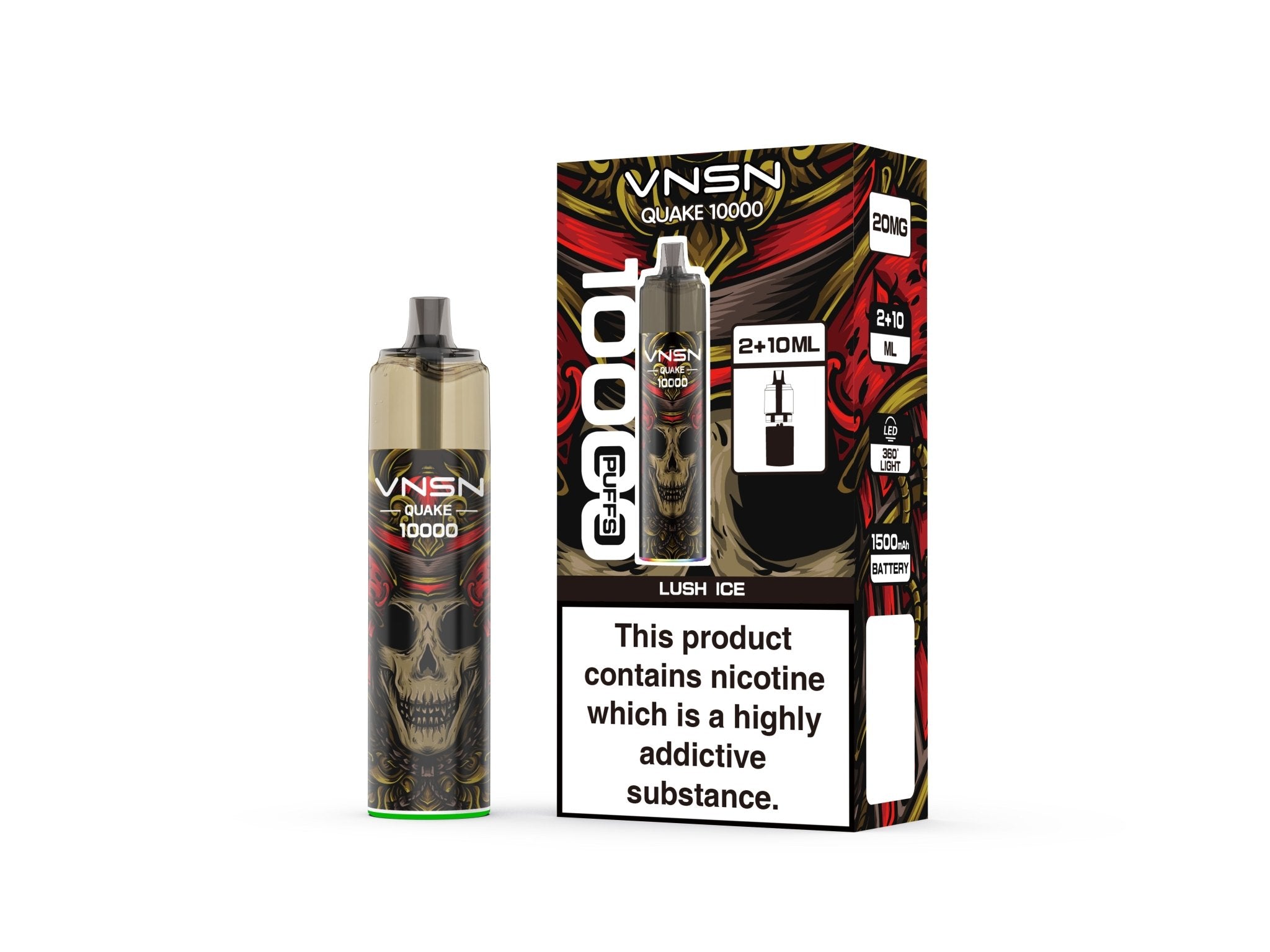 buy VNSN Quake 10000 Prefilled Refill Pod Vape Kit Box of 5 at Wolfvapes.co.uk