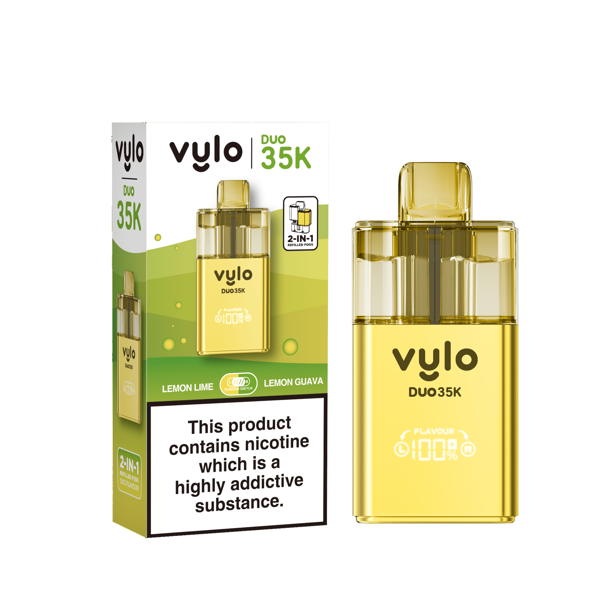 buy Vylo Duo 35k Prefilled 2 in 1 Pod Vape Box of 5 at Wolfvapes.co.uk