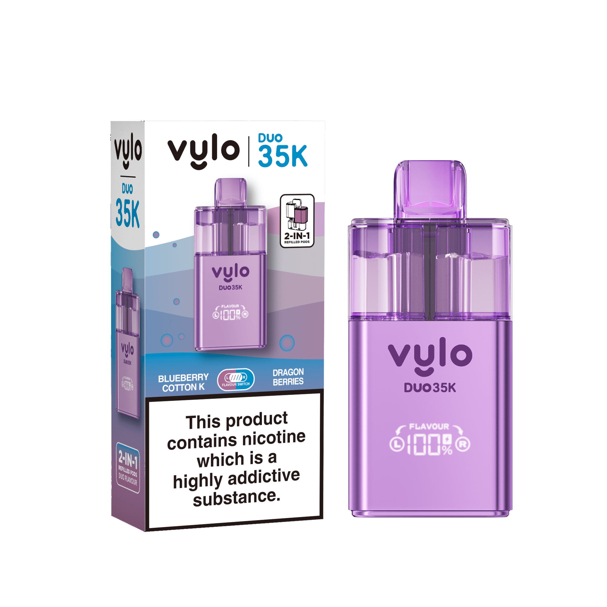 buy Vylo Duo 35k Prefilled 2 in 1 Pod Vape Box of 5 at Wolfvapes.co.uk