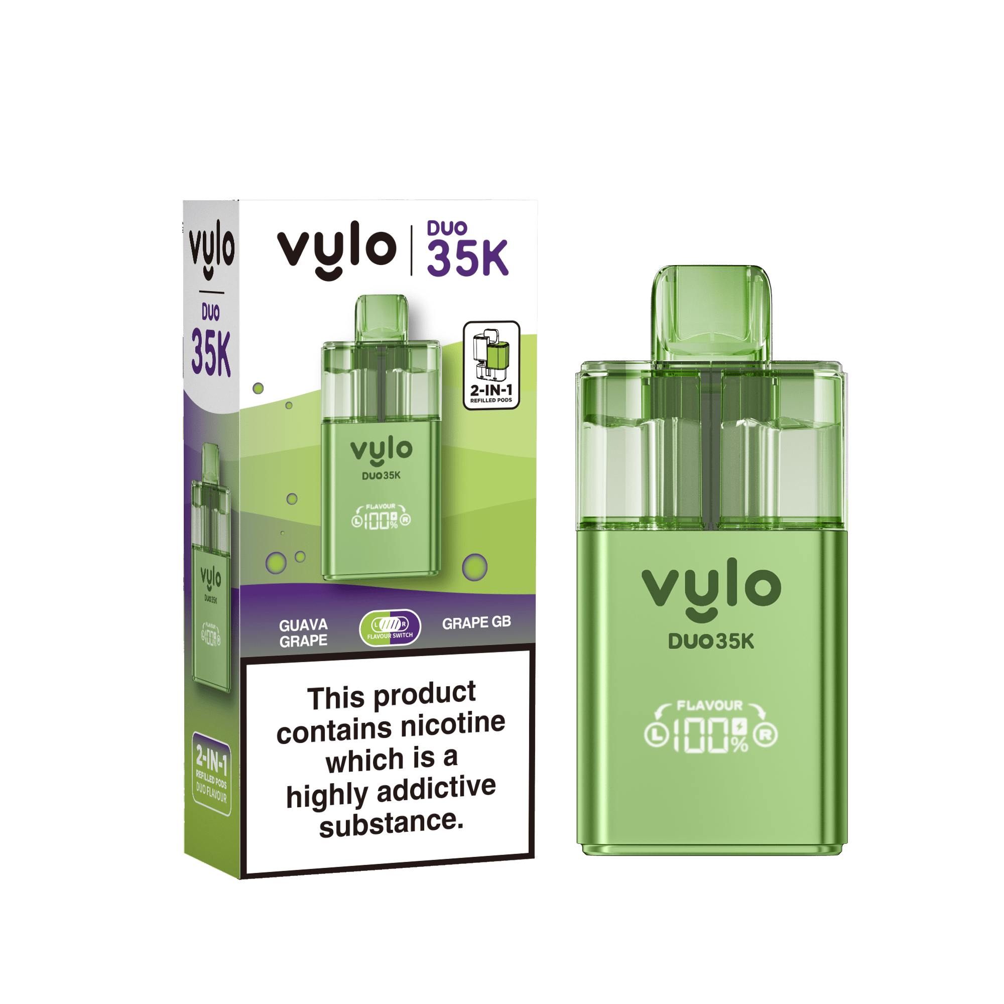 buy Vylo Duo 35k Prefilled 2 in 1 Pod Vape Box of 5 at Wolfvapes.co.uk