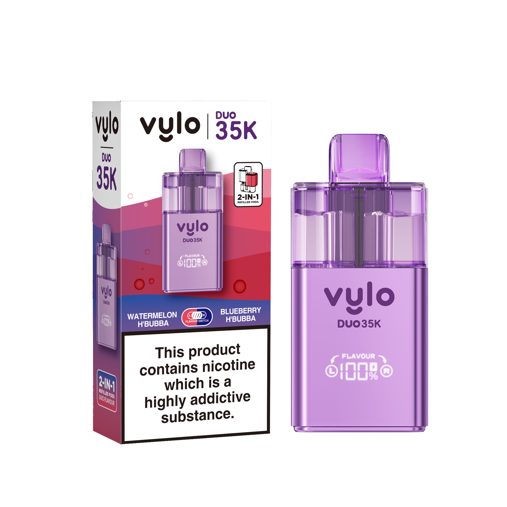 buy Vylo Duo 35k Prefilled 2 in 1 Pod Vape Box of 5 at Wolfvapes.co.uk