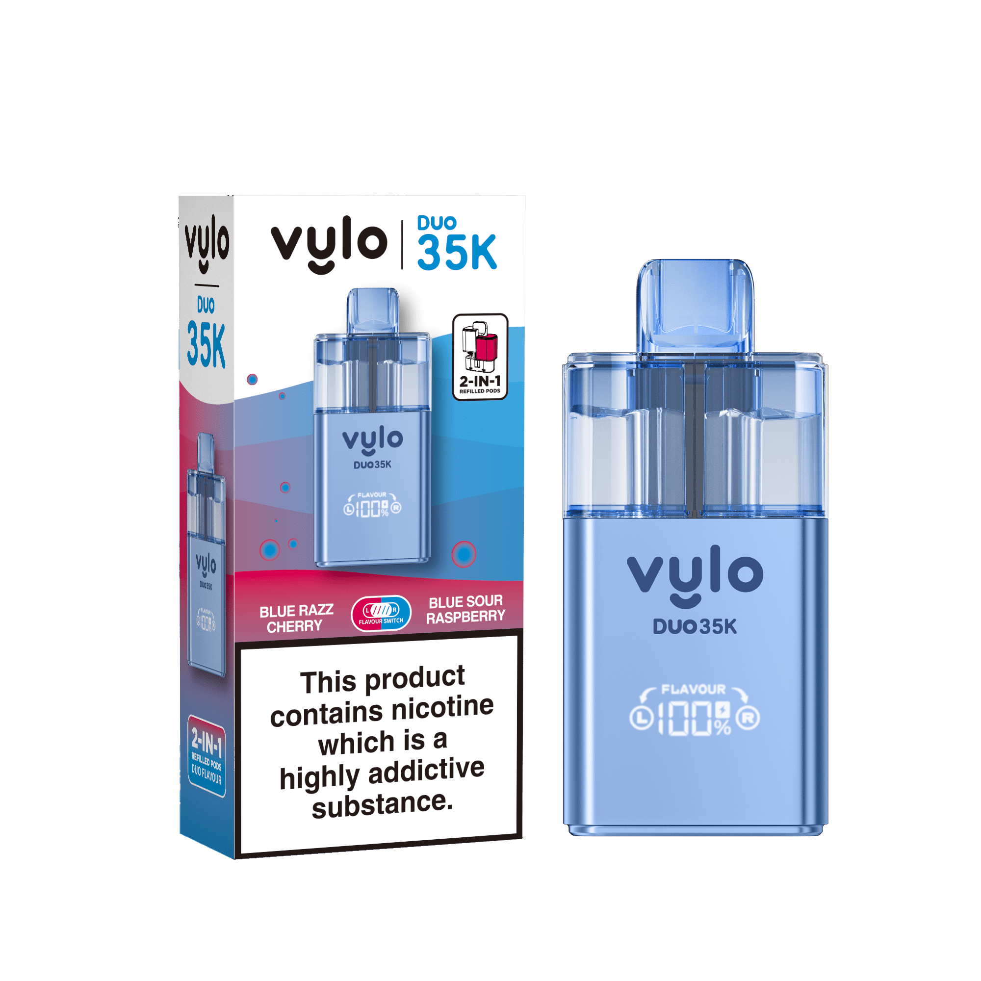 buy Vylo Duo 35k Prefilled 2 in 1 Pod Vape Box of 5 at Wolfvapes.co.uk