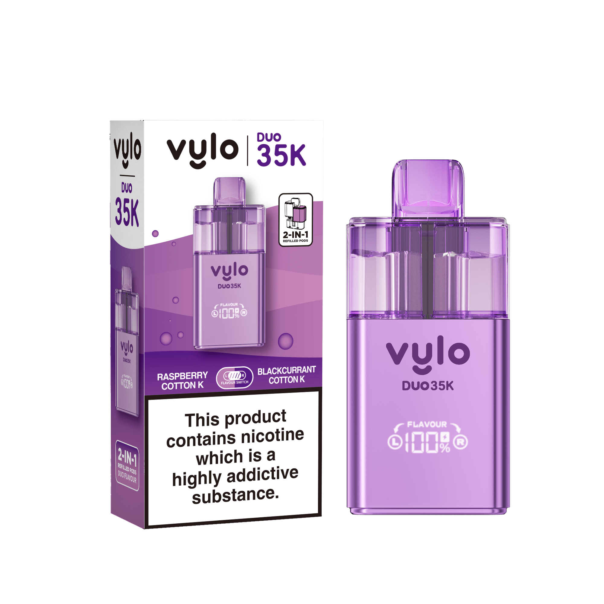 buy Vylo Duo 35k Prefilled 2 in 1 Pod Vape Box of 5 at Wolfvapes.co.uk