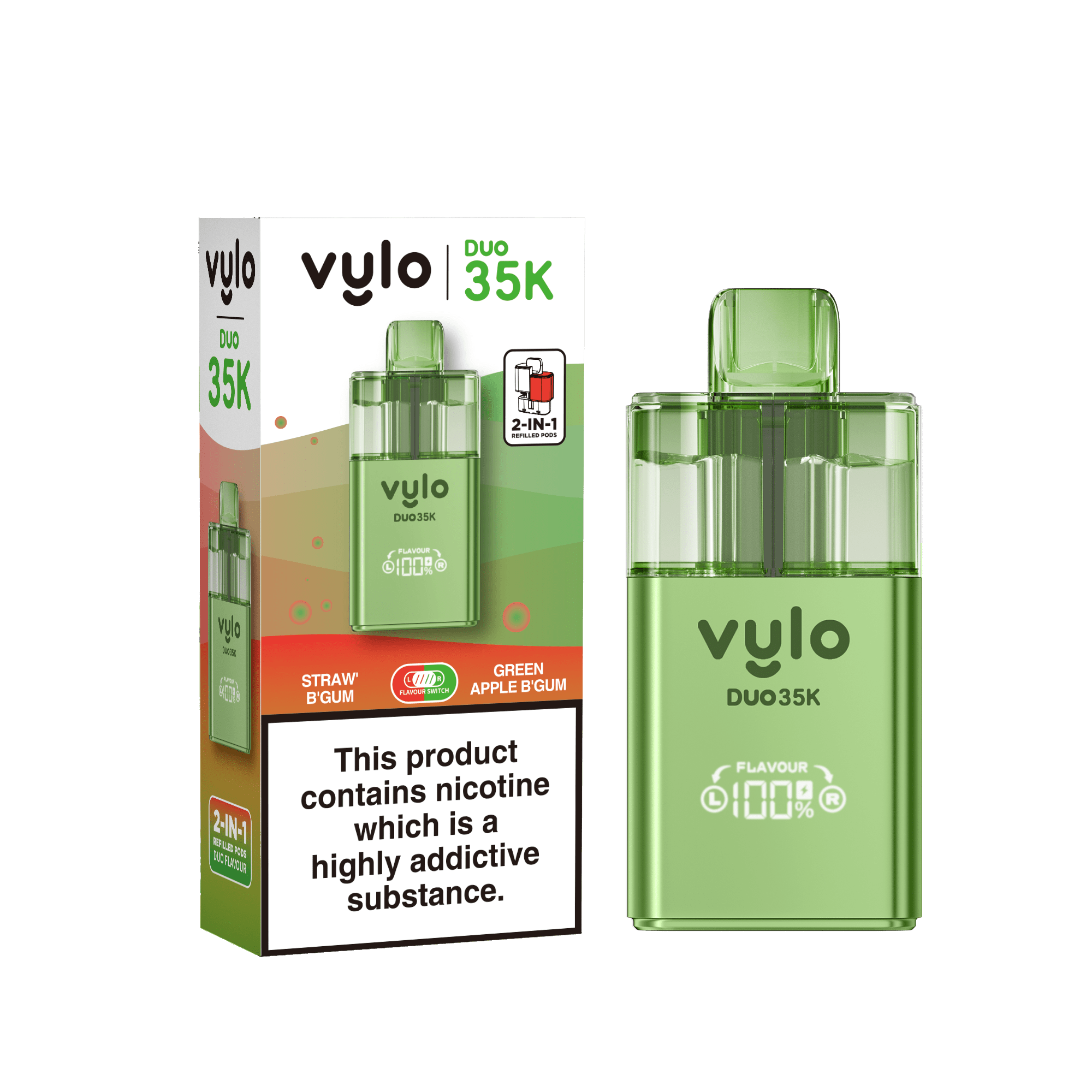 buy Vylo Duo 35k Prefilled 2 in 1 Pod Vape Box of 5 at Wolfvapes.co.uk