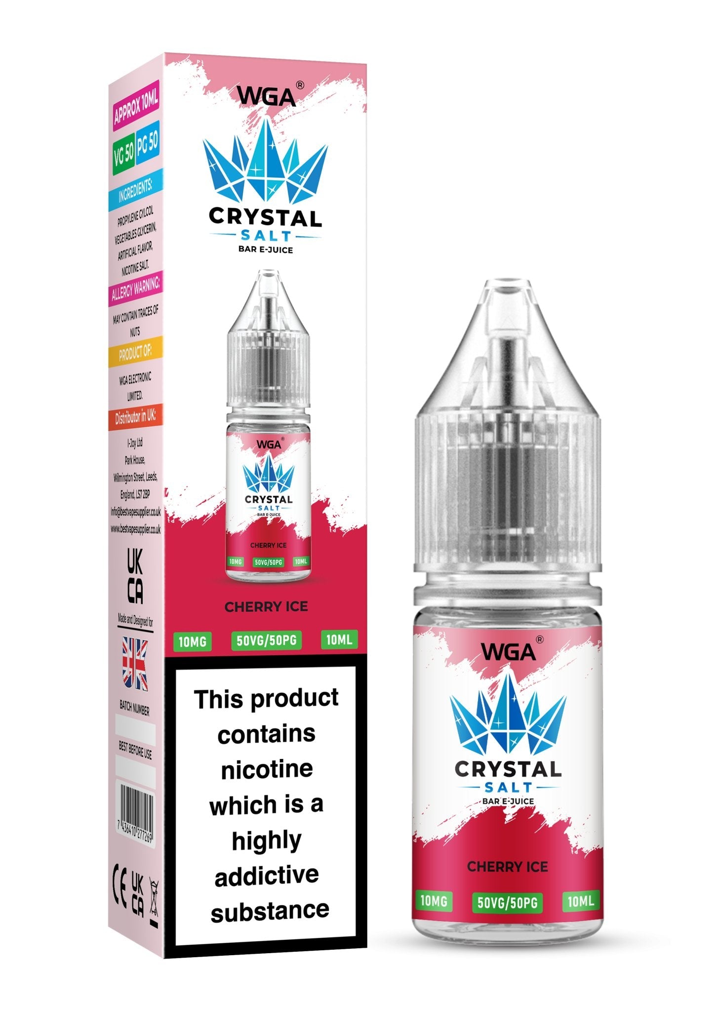 buy WGA Crystal Nic Salt 10ml E - Liquid Box of 10 at Wolfvapes.co.uk