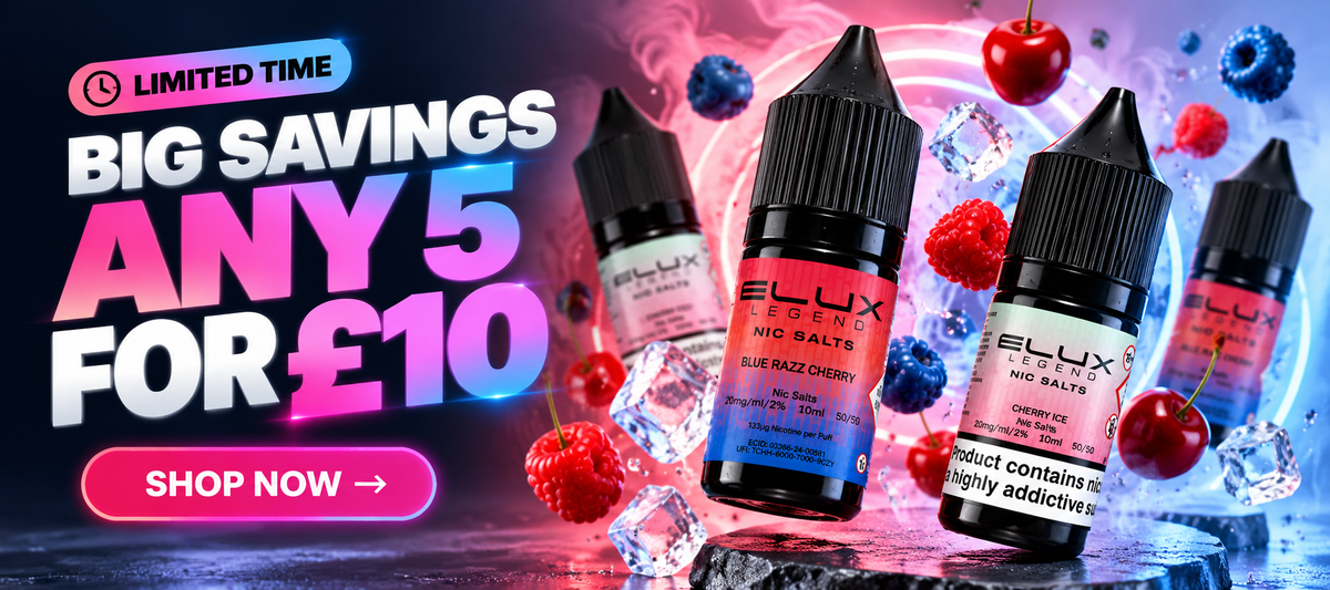buy elux nic salts 5 for £10