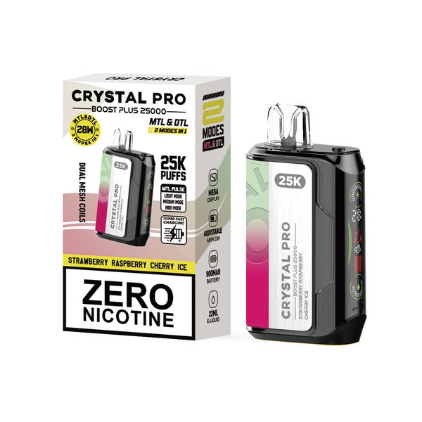 buy Crystal Pro Boost Plus 25k Disposable Vape Box of 5 at Wolfvapes.co.uk