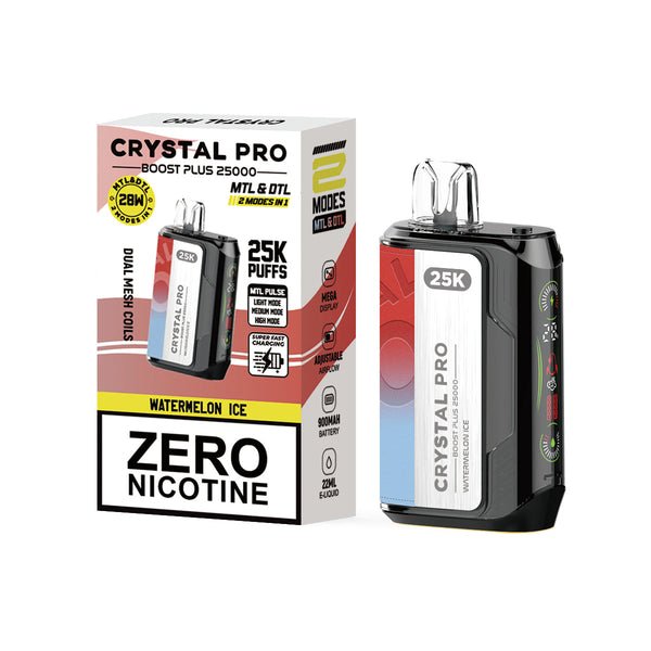 buy Crystal Pro Boost Plus 25k Disposable Vape Box of 5 at Wolfvapes.co.uk