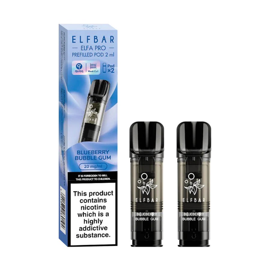 Elf Bar Elfa Pro Pods For Replacement - 2pack - Wolfvapes.co.uk-Blueberry Bubblegum