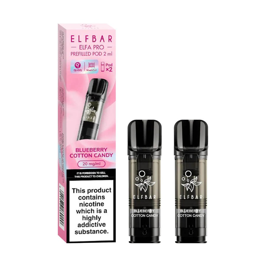 Elf Bar Elfa Pro Pods For Replacement - 2pack - Wolfvapes.co.uk-Blueberry Cotton Candy