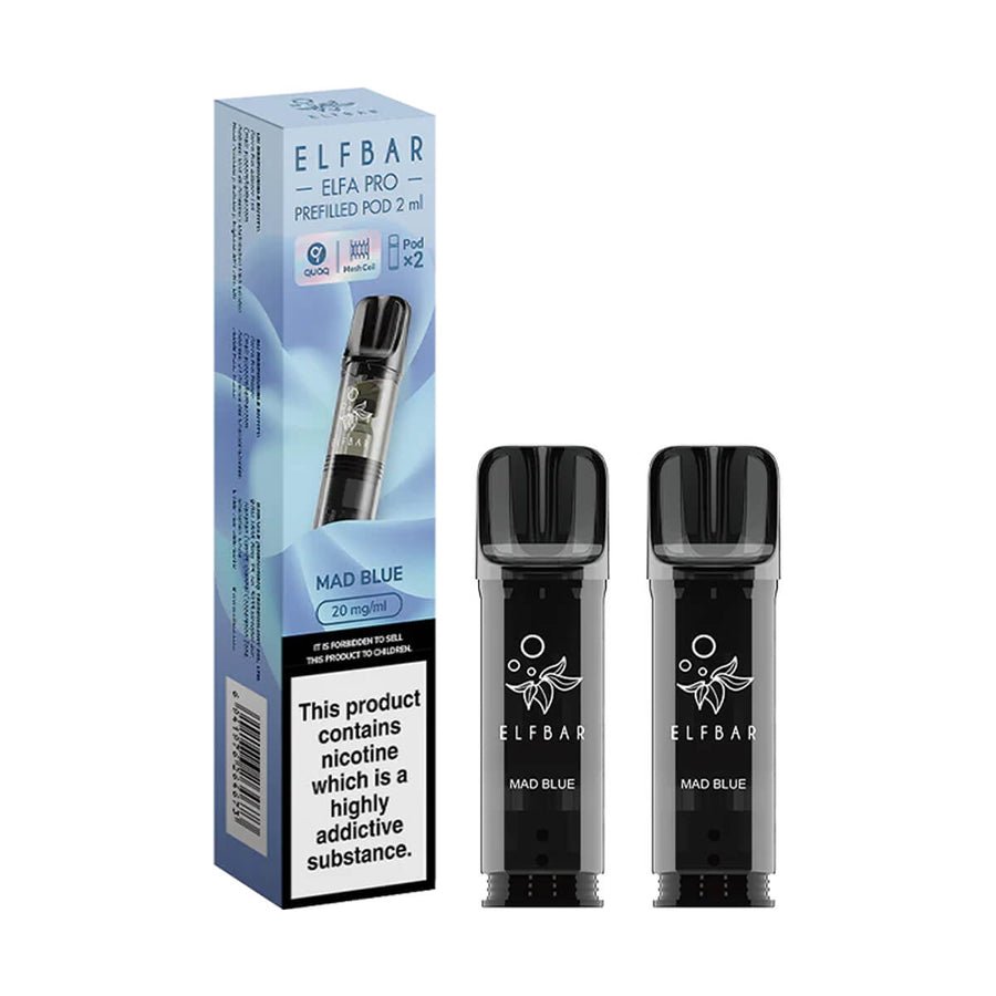 Elf Bar Elfa Pro Pods For Replacement - 2pack - Wolfvapes.co.uk-Mad Blue