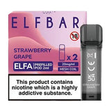 Elf Bar Elfa Replacement Pods - Wolfvapes.co.uk-Strawberry Grape