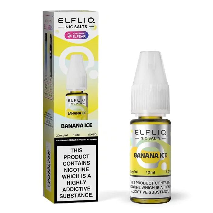 Elf Bar Elfliq 10ml Nic Salt - Box of 10 - Wolfvapes.co.uk - Banana Ice *New*