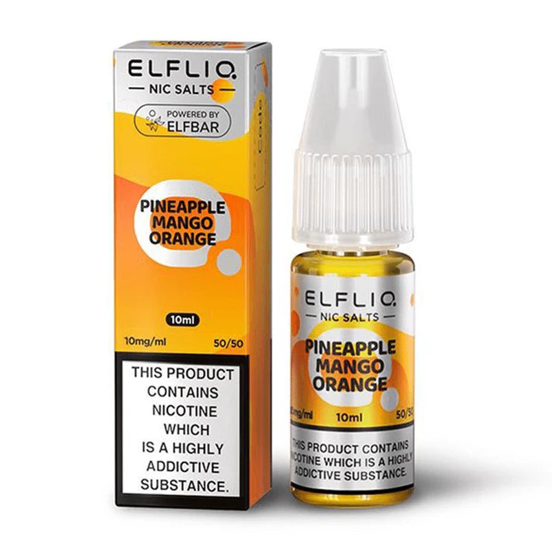 Elf Bar Elfliq 10ml Nic Salt - Box of 10 - Wolfvapes.co.uk - Pineapple Mango Orange