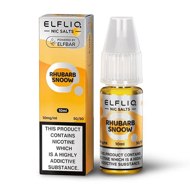 Elf Bar Elfliq 10ml Nic Salt - Box of 10 - Wolfvapes.co.uk - Rhubarb Snoow