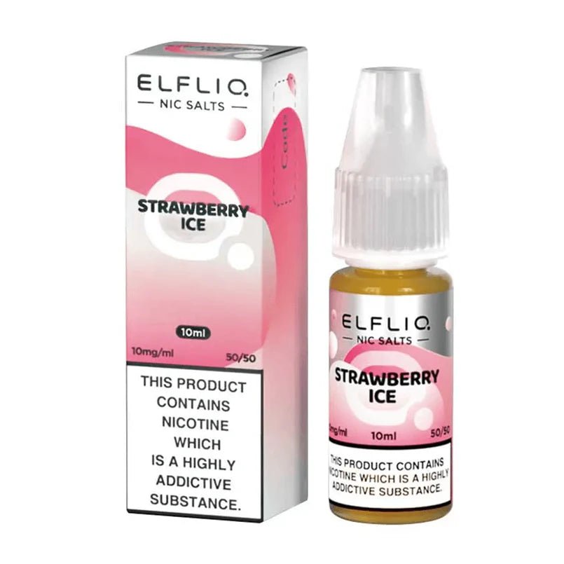 Elf Bar Elfliq 10ml Nic Salt - Box of 10 - Wolfvapes.co.uk - Strawberry Ice *New*