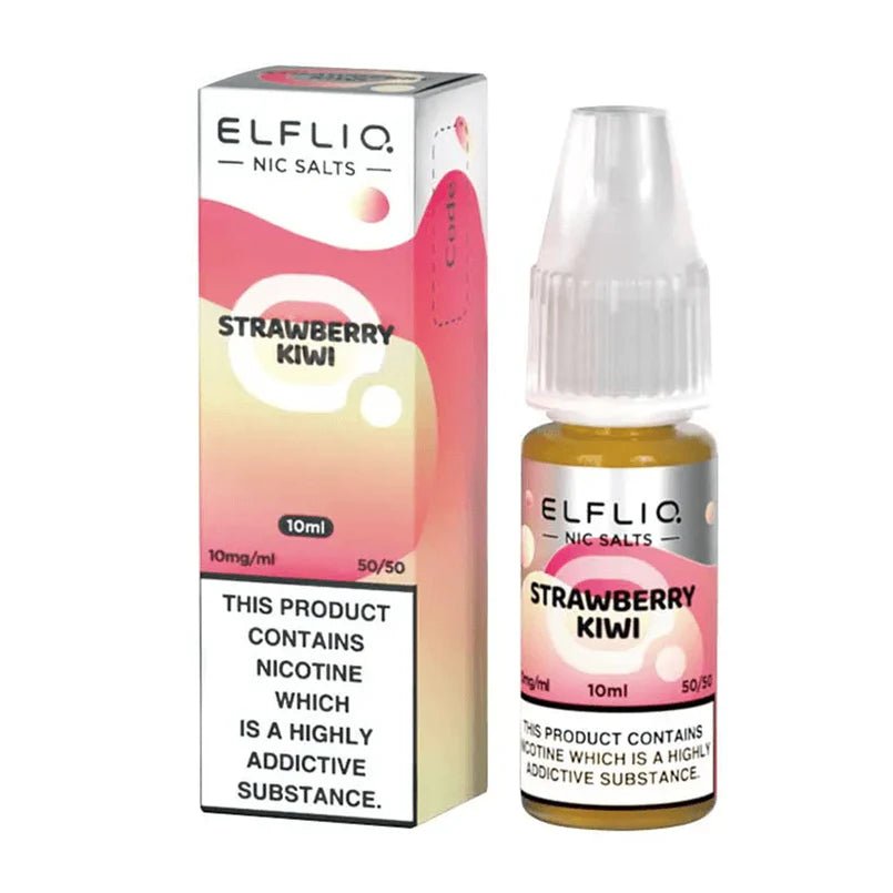 Elf Bar Elfliq 10ml Nic Salt - Box of 10 - Wolfvapes.co.uk - Strawberry kiwi *New*