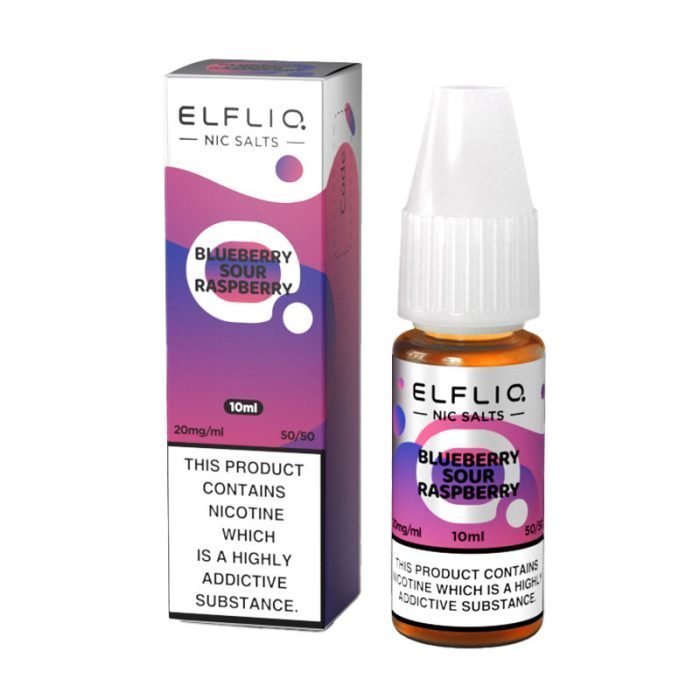 Elf Bar Elfliq 10ml Nic Salt - Wolfvapes.co.uk - Blue Sour Raspberry