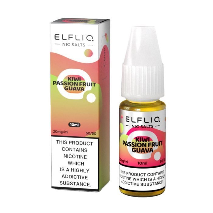 Elf Bar Elfliq 10ml Nic Salt - Wolfvapes.co.uk - Kiwi Passion Fruit Guava