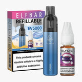 Elf Bar EV5000 Starter Kit & Elfliq Nic Salt 10ml E-Liquid Combo Pack - Wolfvapes.co.uk-Blueberry Sour Raspberry