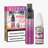 Elf Bar EV5000 Starter Kit & Elfliq Nic Salt 10ml E-Liquid Combo Pack - Wolfvapes.co.uk-Strawberry Ice