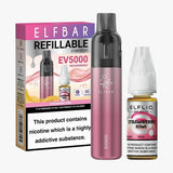 Elf Bar EV5000 Starter Kit & Elfliq Nic Salt 10ml E-Liquid Combo Pack - Wolfvapes.co.uk-Strawberry Kiwi