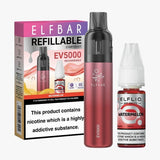 Elf Bar EV5000 Starter Kit & Elfliq Nic Salt 10ml E-Liquid Combo Pack - Wolfvapes.co.uk-Watermelon