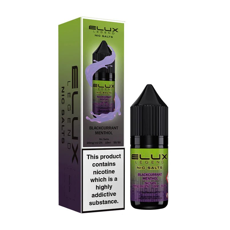 Elux Legend Nic Salts - 10ml E-liquids - Box of 10 - Wolfvapes.co.uk-Blackcurrant Menthol *New*