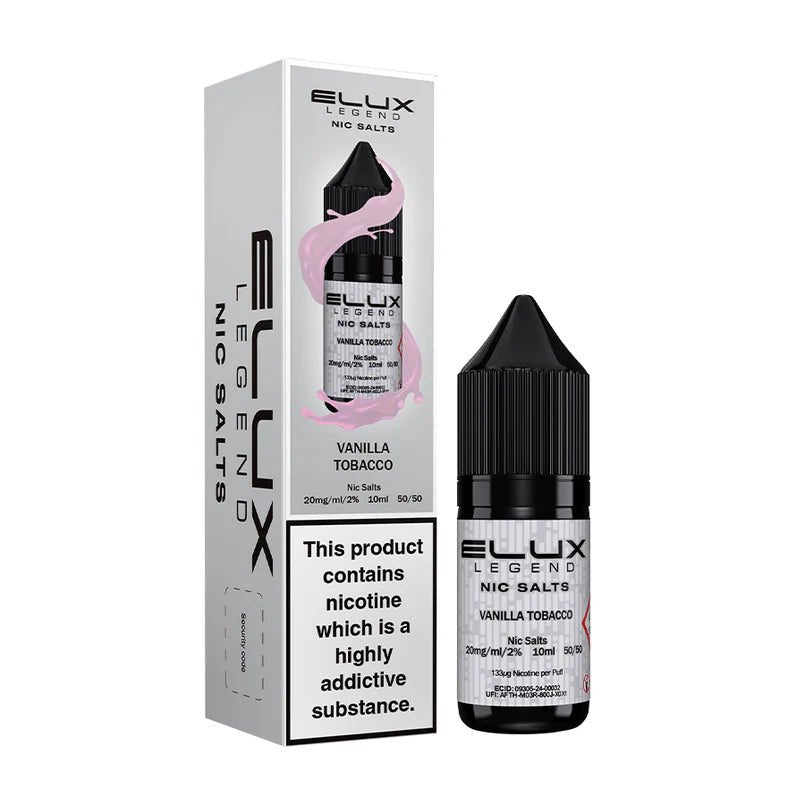 Elux Legend Nic Salts - 10ml E-liquids - Box of 10 - Wolfvapes.co.uk-Vanilla Tobacco *New*