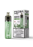 Feoba Pro 6000+ Disposbale Vape Box of 5 - Wolfvapes.co.uk - Fresh Mint