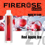 Firerose EX4500 Disposable Vape Pod - Box of 10 - Wolfvapes.co.uk-Red Apple Ice