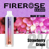 Firerose EX4500 Disposable Vape Pod - Box of 10 - Wolfvapes.co.uk-Strawberry Grape