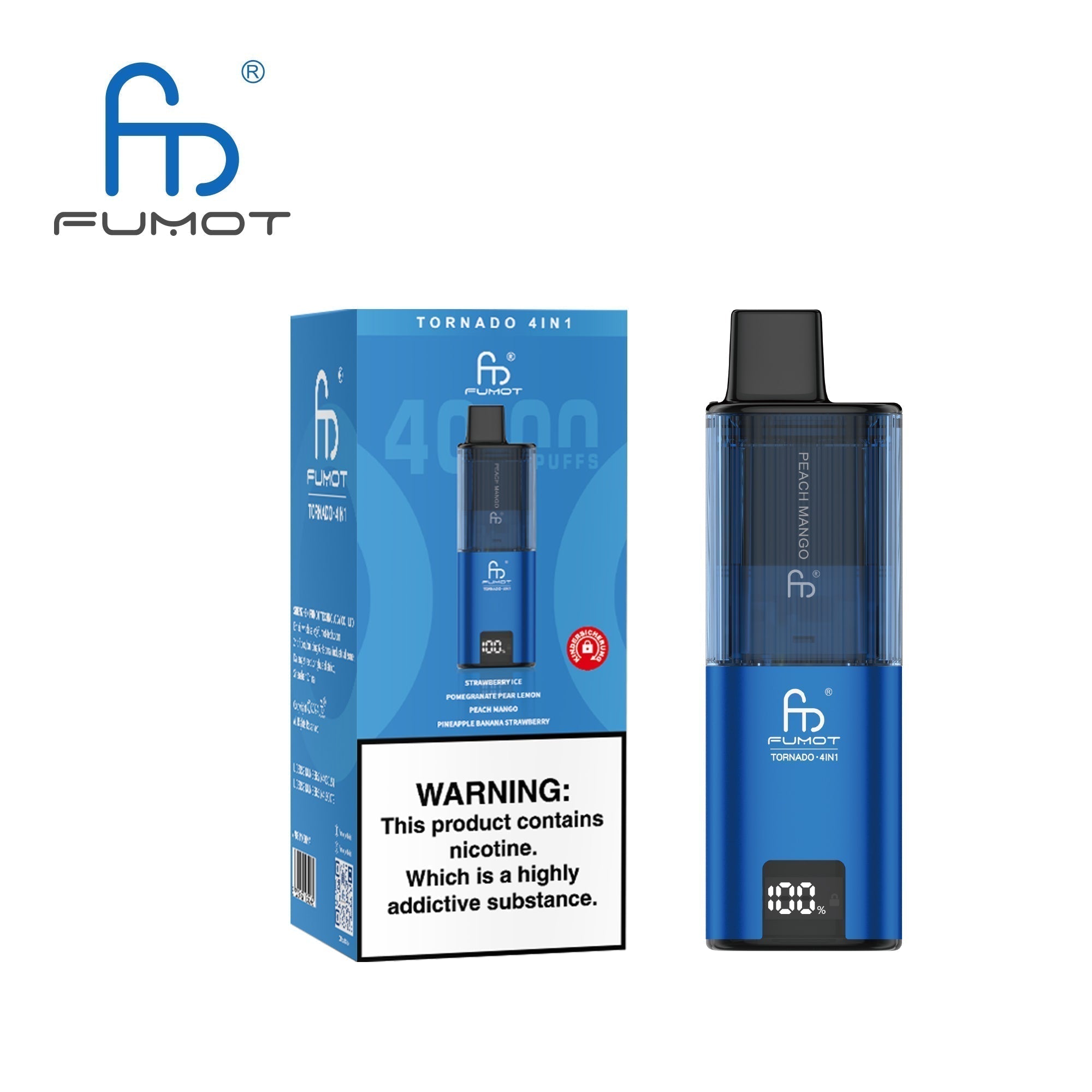 buy Fumot Tornado 4 in 1 Disposable Vape 4000 Puffs - Box of 5 at Wolfvapes.co.uk