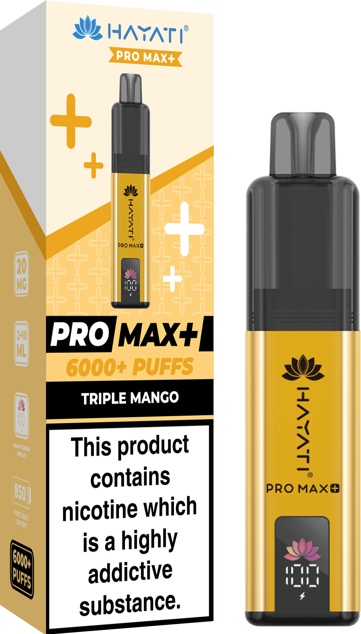 buy Hayati Crystal Pro Max+ 6000 Vape Kit Box of 10 at Wolfvapes.co.uk