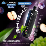 Hayati Pro Max Shisha 15000 Disposable Vape Box of 5 - Wolfvapes.co.uk - Apple Mint Grape