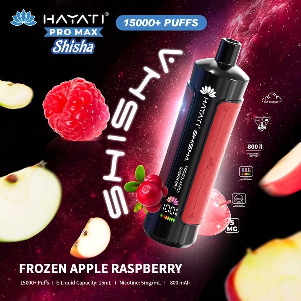 Hayati Pro Max Shisha 15000 Disposable Vape Box of 5 - Wolfvapes.co.uk - Double Apple