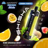 Hayati Pro Max Shisha 15000 Disposable Vape Box of 5 - Wolfvapes.co.uk - Kiwi Orange Mist