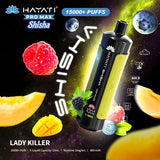 Hayati Pro Max Shisha 15000 Disposable Vape Box of 5 - Wolfvapes.co.uk - Lady Killer