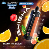 Hayati Pro Max Shisha 15000 Disposable Vape Box of 5 - Wolfvapes.co.uk - Sex On the Beach