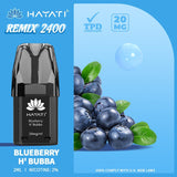Hayati Remix 2400 Puffs Replacement Pods - Wolfvapes.co.uk-Blueberry H' Bubba
