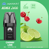 Hayati Remix 2400 Puffs Replacement Pods - Wolfvapes.co.uk-Cherry Lime