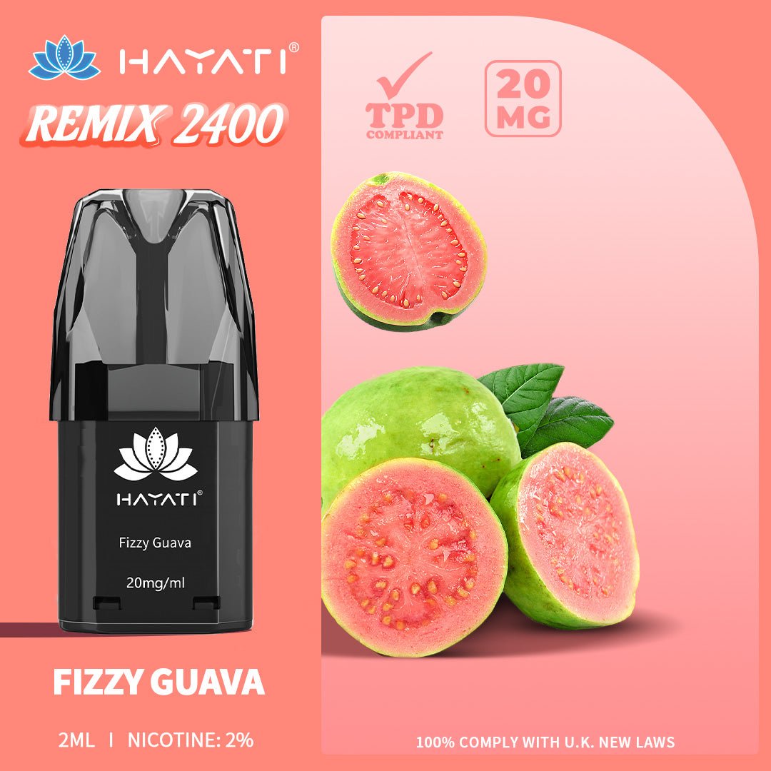 Hayati Remix 2400 Puffs Replacement Pods - Wolfvapes.co.uk-Fizzy Guava