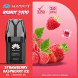 Hayati Remix 2400 Puffs Replacement Pods - Wolfvapes.co.uk-Strawberry Raspberry Ice