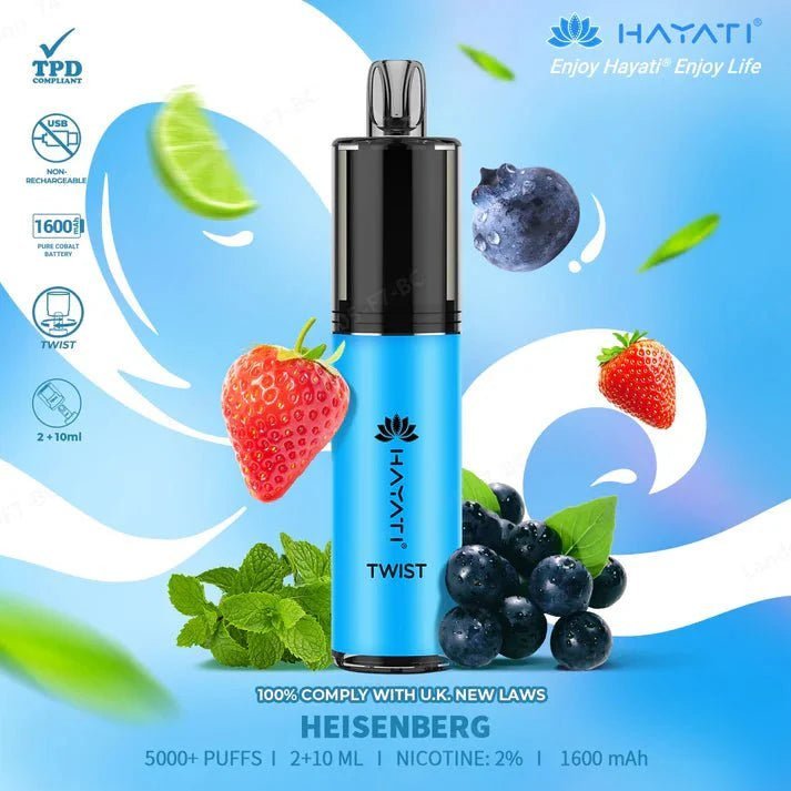 Hayati Twist 5000 Puffs Disposable Vape Pod Kit - Wolfvapes.co.uk - Heisenberg