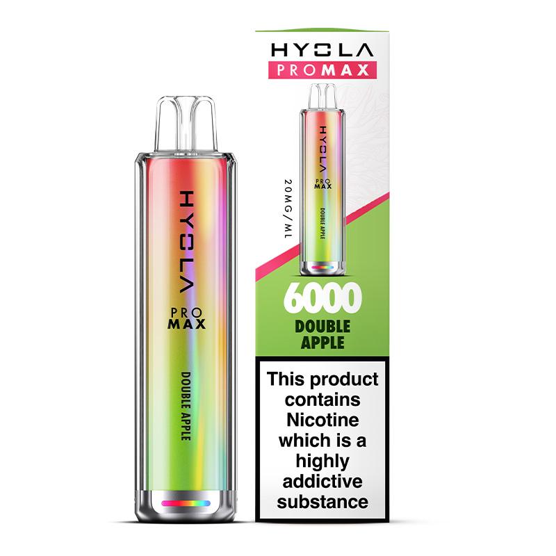 Hyola Pro Max 6000 Disposable Vape Box of 10 - Wolfvapes.co.uk - Double Apple