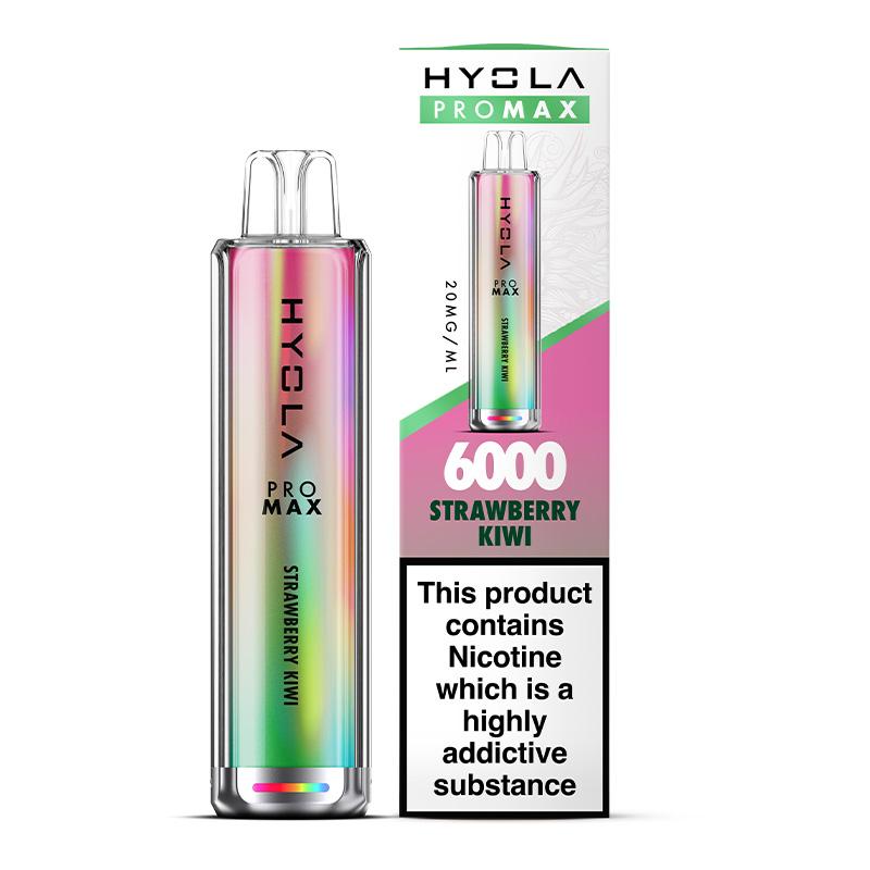 Hyola Pro Max 6000 Disposable Vape Box of 10 - Wolfvapes.co.uk - Strawberry Kiwi