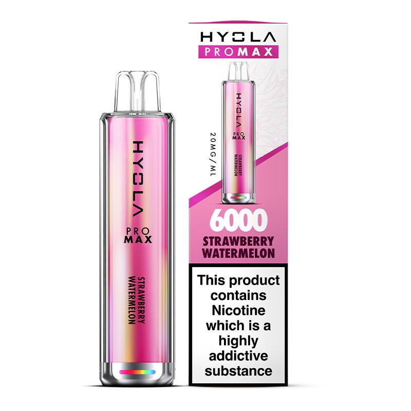 Hyola Pro Max 6000 Disposable Vape Box of 10 - Wolfvapes.co.uk - Strawberry Watermelon