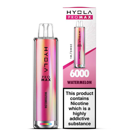 Hyola Pro Max 6000 Disposable Vape Box of 10 - Wolfvapes.co.uk - Watermelon