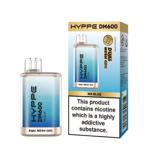 Hyppe DM600 Disposable Vape Box of 10 - Wolfvapes.co.uk - Mr Blue