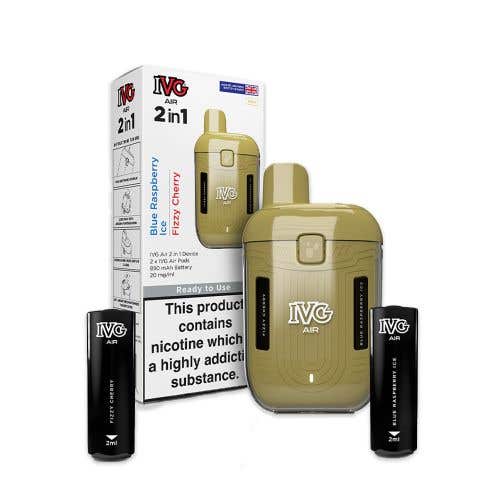 IVG Air 2 in 1 Rechargeable Disposable Vape Box of 5 - Wolfvapes.co.uk - Gold Edition